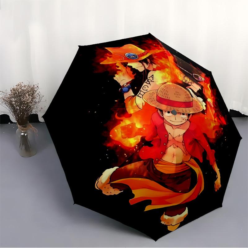 1 Stück One Piece Luffy Automatisches Öffnungs-/Schließschirm - Kompakter Reiseschirm, Perfekt für Damen & Herren - Ideales Geburtstags-/Weihnachtsgeschenk, 197