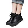 Autumn retro handmade soft leather sewn autumn and winter boots short boots low heel round head short boots rubber short boots