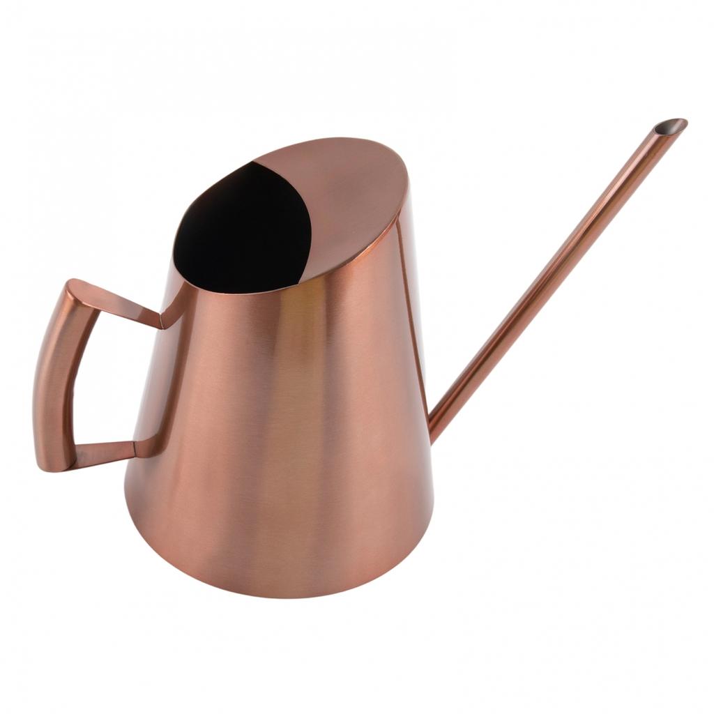 Stilvolle Gießkanne mit langem Ausguss aus Edelstahl: Für Zimmer- und Außenpflanzen