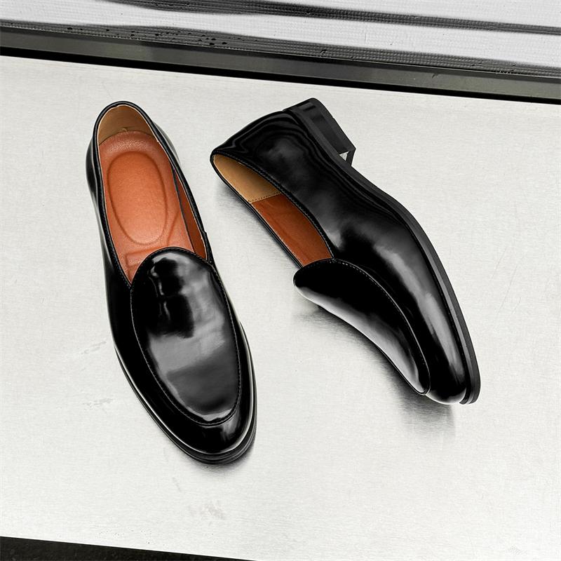 

Кожаная обувь для мужчин Натуральная кожа Обувь больших размеров Высококачественная дизайнерская формальная обувь Повседневная обувь Для бизнеса 46 чёрный