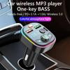 Car Charger Fast Charging Wireless 5.0 Handsfree Car MP3 Player FM Transmitter Type C PD 18W 3.1A Dual USB Car Kit FM Modulator