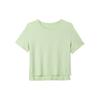 Yoga Dri-FIT Short Sleeve Breathable Crop Top Women Tops Green DM7026-343
