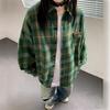 Women's Plaid Long Sleeve Shirt - Casual, Loose-Fit Top for Autumn and Spring