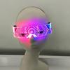 Flashing LED Party Eyeglasses Acrylic Spectacles Rechargeable Glasses for Cosplay Festival Outfits Stylish Eyewear