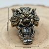 Tiger Hat Orc Skull Head Sculpture Outdoor Knife Beads EDC Lanyard Key Chains Pendants Brass DIY Umbrella Rope Bracelets Charms Accessories