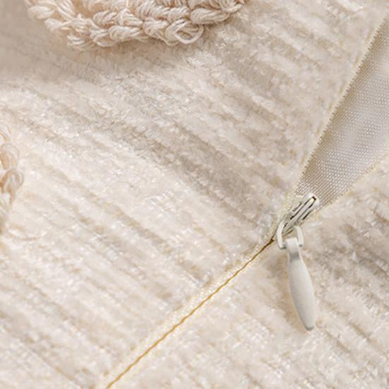 Povlak na polštář 18x18 palců Jednobarevný s třásněmi Neviditelný zip Povlak na polštář Valentýnský polštářek Domácí dekorace