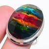 Natural Ammolite Gemstone Handmade 925 Sterling Silver Jewelry Ring Size 10 AR-16701