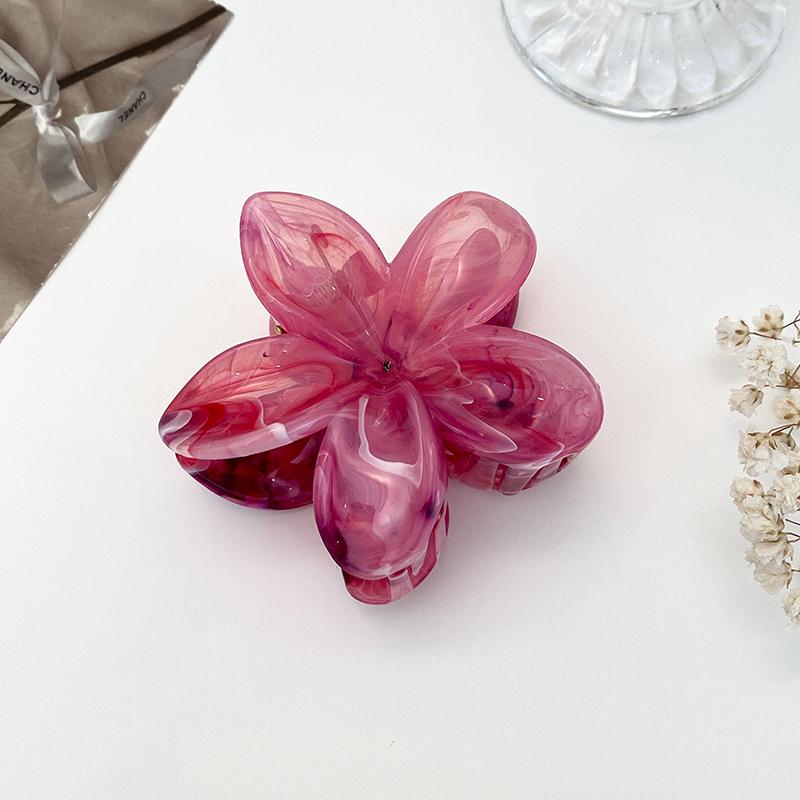 Gradient Flower Hair Accessories Set Beach Style Hairpins Flower Claw Clips Summer Flower Hairpins Hawaiian Style