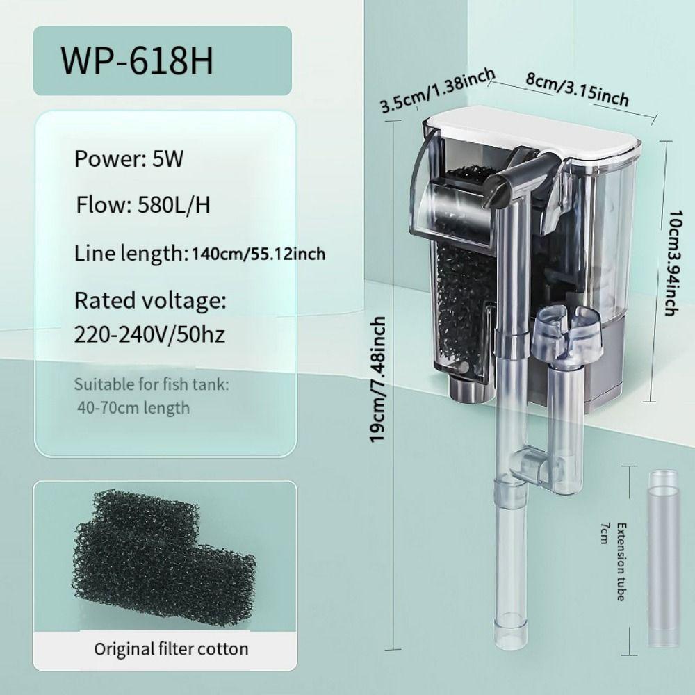Waterfall Type Quiet Fish Tank HOB Filters Stay Clean Technology Water Purifier  Fish