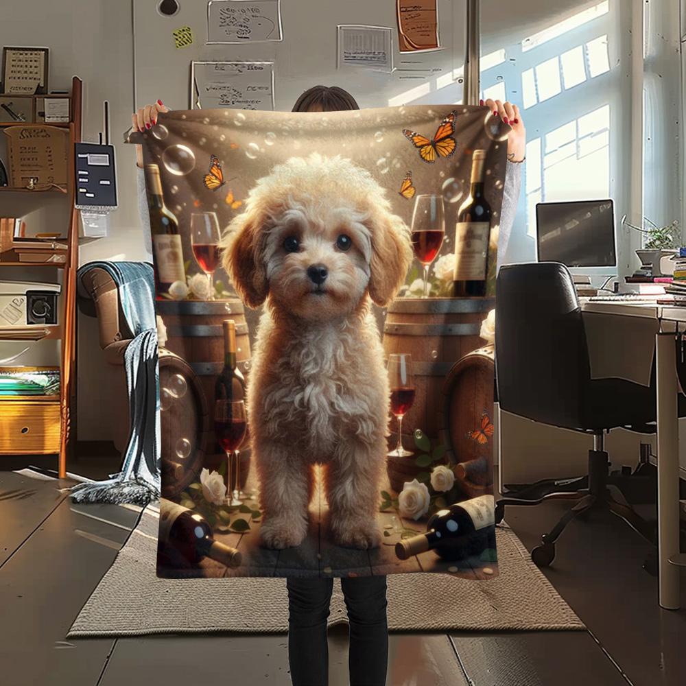 1PC Cute animals Print Flannel Blanket, High quality Comfortable for All Seasons, Home Decor, Warmth and Comfort