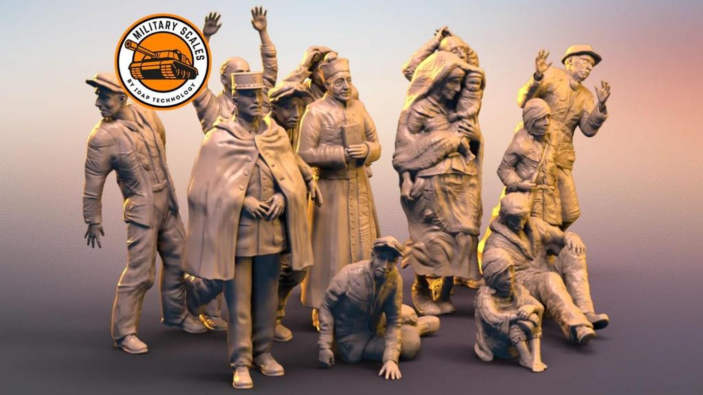 IDAP Technology European Civilian 20th Century Resin Kit PD48217 1/48 13-piece