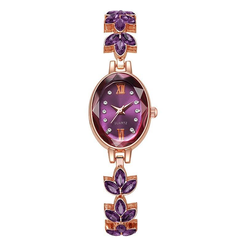 Women's Watches Light Luxury Diamond Inlaid Female Watch Waterproof Oval Ladies Fashion Quartz Bracelet Wristwatch