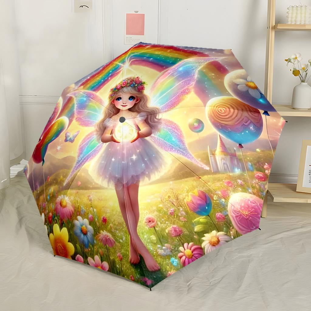 Enchanted Woodland Sprite Adventure Outdoor Automatic Umbrella with 8 Rib Sturdy Construction Travel Essential Stylish Accessory Wedding Party Gift