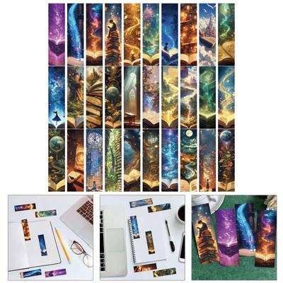 30 Sheets/Set Creative Bookmarks Fantasy Reading Book Marker Aesthetic Paper Bookmarks Page Marker for Teacher Student