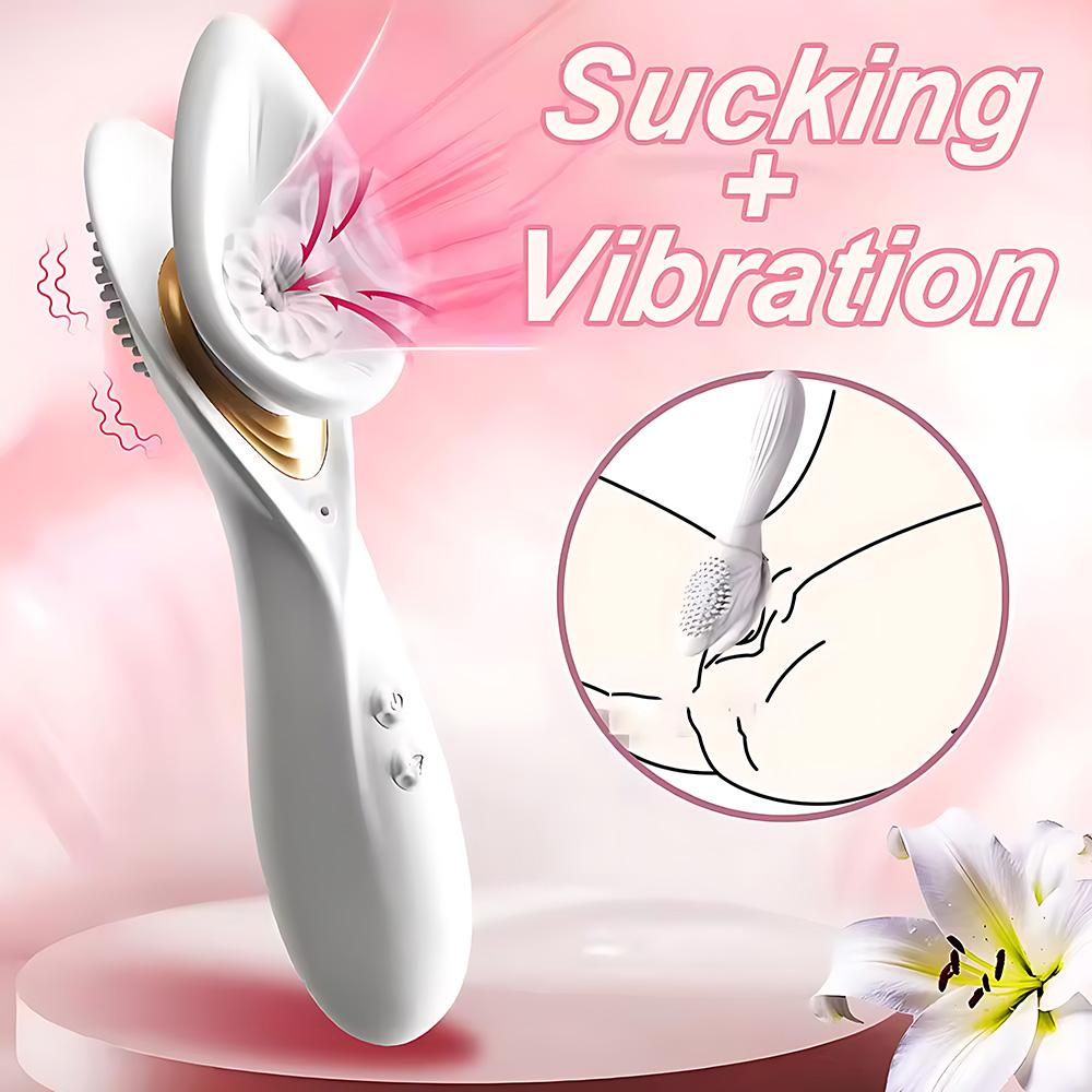 Sucking Vibrator Wand 2 In 1 Clitoris Stimulator Vagina G Spot Vacuum Massager Female Masturbation Adult Supplies Sex Toys Women
