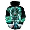 Herren Sweatshirt 3D Digitaldruck Tier Wolf Druck Lässiges Kapuzenpullover