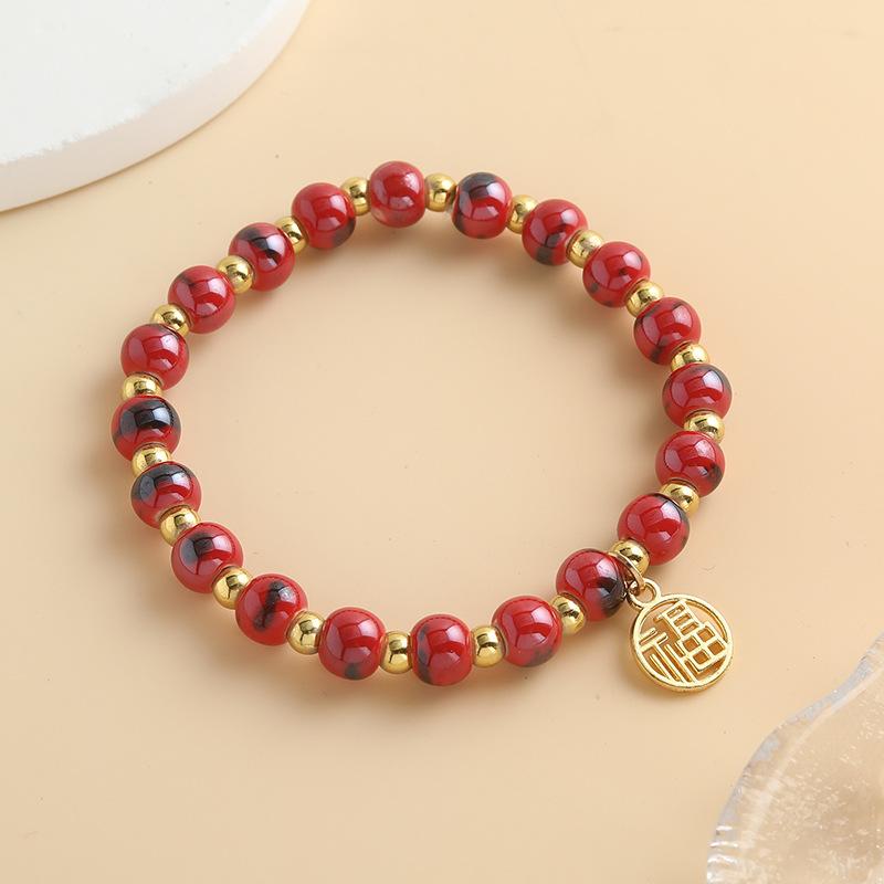 1Pcs Ceramic Bracelet Hand Chain Couple Hand Chain Beaded Bracelet
