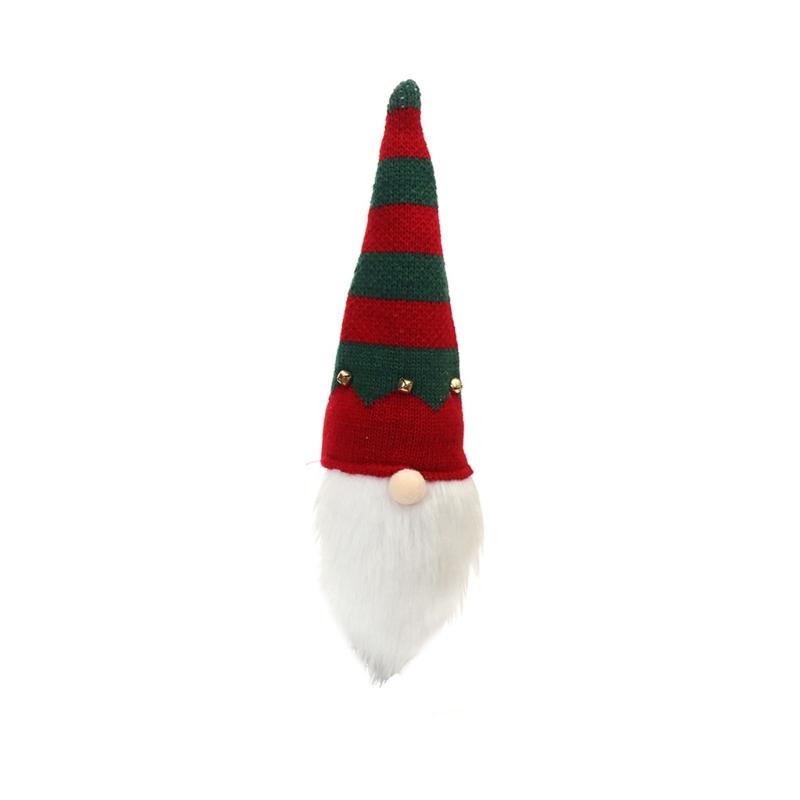 Christmas Gnome Wine Bottle Cover Knitted Cloth Bottle Topper Ornament Supplies for Festival Holiday Party Kitchen Decor
