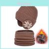 Conjunto de Gorro de Tricô de Inverno e Cachecol com Proteção para Ouvidos à Prova de Vento para Mulheres e Homens
