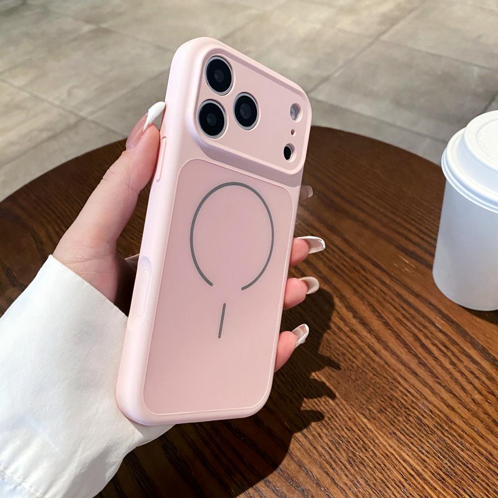 Luxury Liquid For Magsafe Phone Case For iPhone17 Air 16 15 14 Plus 13 Pro Max Magnetic Wireless Charging Solid Silicone Cover