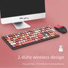 MOFII Sky Hand Pink Multi-Color 2.4G Silent Wireless Keyboard & Mouse Set for Office
