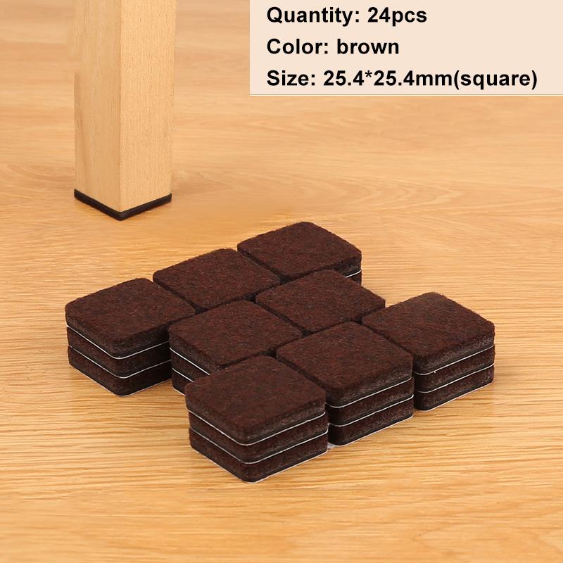 Felt Pads Furniture Feet Protector 5mm Square Table Chair Leg Stickers Cover Mats Wood Floor Protectors Bottom Anti-Slip Pads