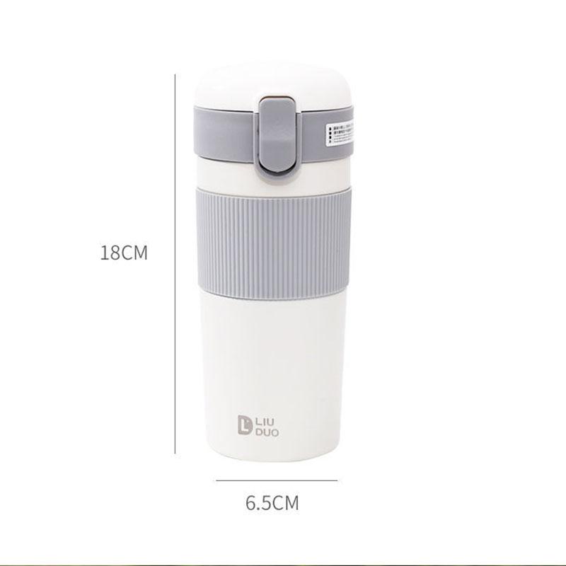 Straw Girls Thermos Cup Water Cup Student Portable Coffee Cup Portable Thermos Cup Large Capacity Cup
