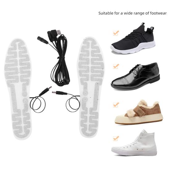 USB Insoles Winter Electric Foot Warming Heated Hunting Skiing Fishing Outdoor