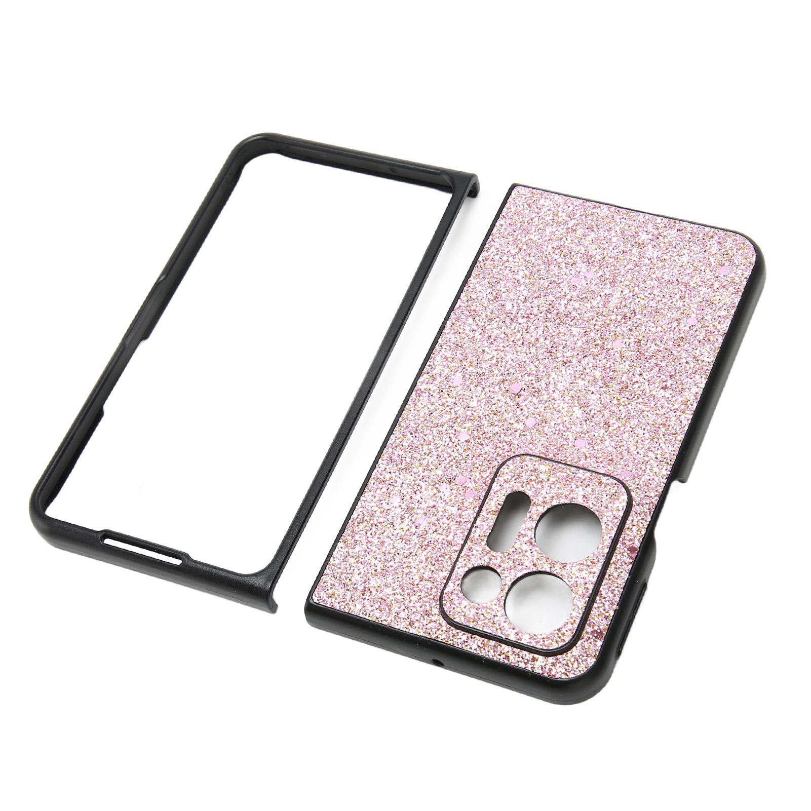 

Protective Phone Case Crystal Case Anti Drop Shockproof Cell Phone Cover for Oppo Find N2 Pink Glitter