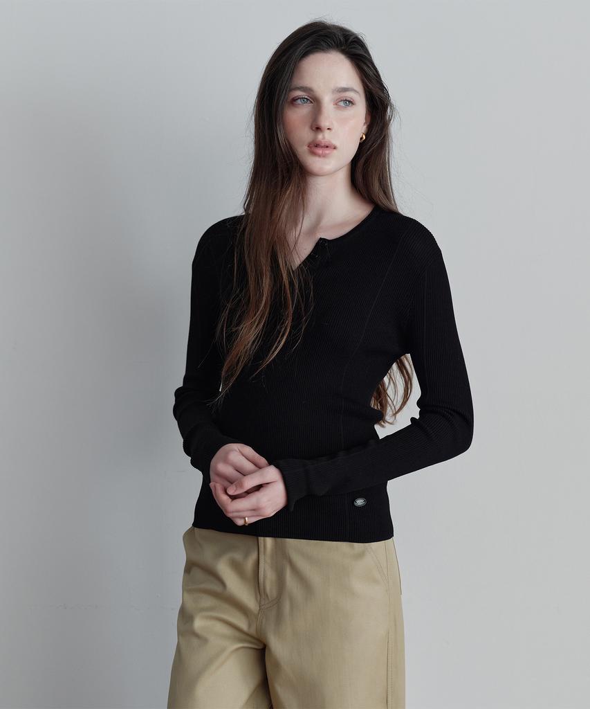 JUCYJUDY Henley Neck Knit Jzkt021C