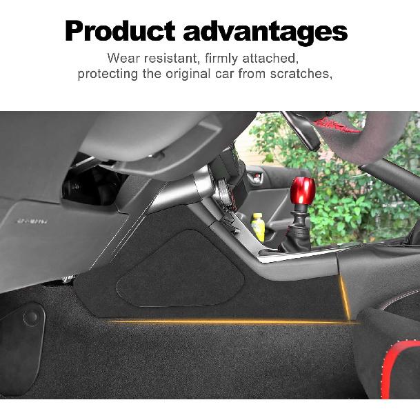 KUNGKIC for Toyota GR86 Subaru BRZ 2021 2022 2023 2024 2025 Center Console Side Panel Cover 9002 Color Italian Suede Sticker Protector Interior