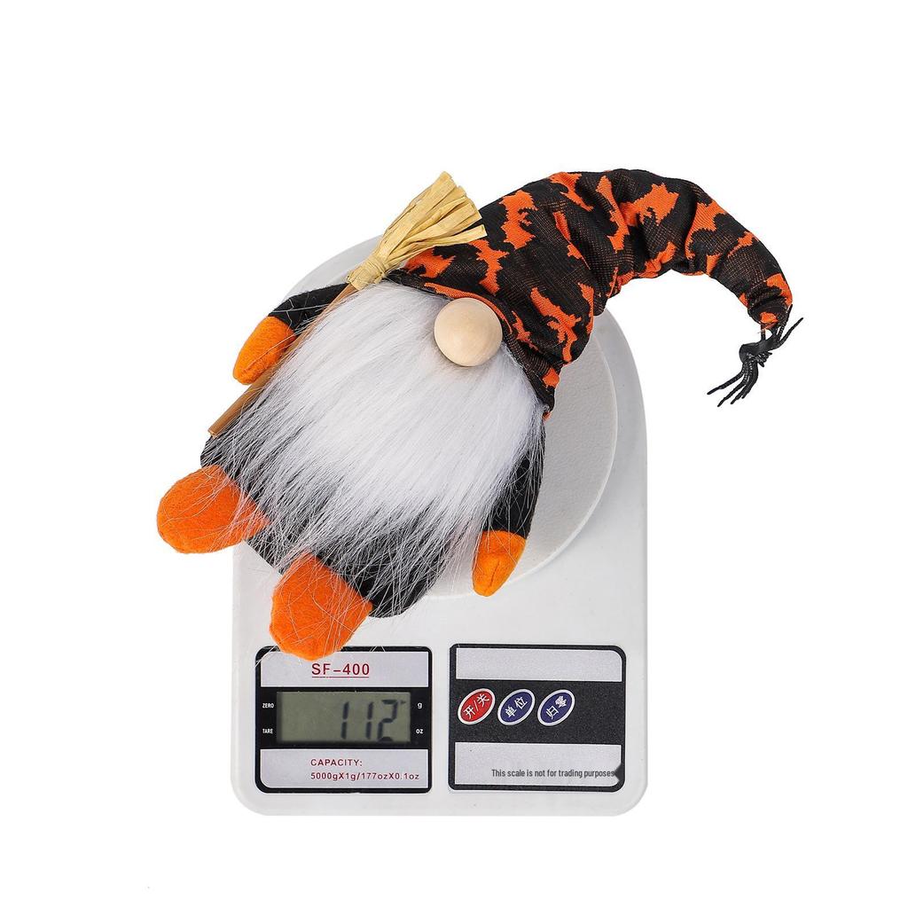 Faceless Halloween Gnome Figurines: Spooky Ornaments with Spiders & Bats