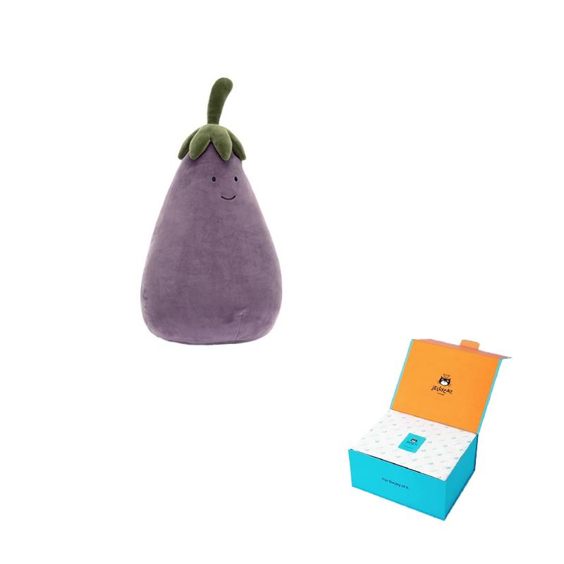 

JELLYCAT Fun Food Lively Eggplant Large Doll Plush Doll 40cm Tall 2025 Edition Blue Box баклажани кольору