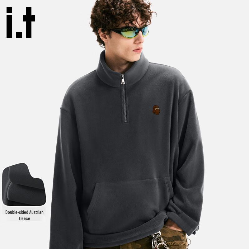 

Fingercroxx Men s Winter Half-Zip Thickened Fleece Sweatshirt 2XL