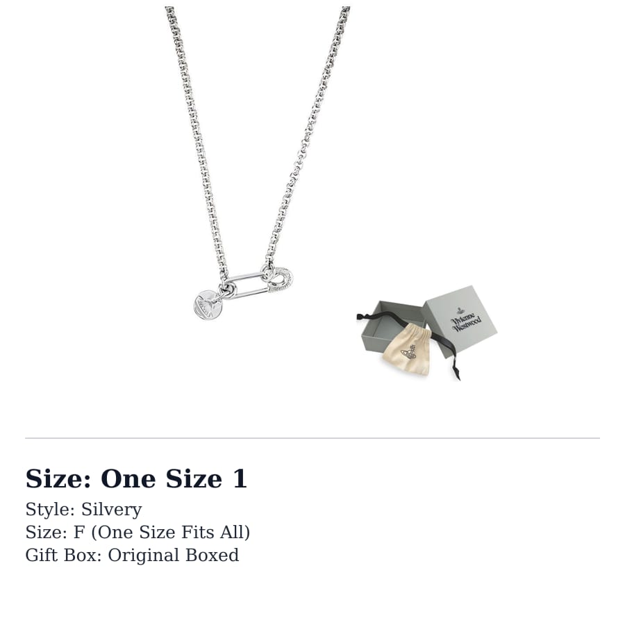 Vivienne Westwood Brass Necklaces Men's Silver 6301010B02P019P019