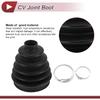 1 Satz Manschettenkit für Antriebswellen-Gelenke für Toyota Camry 2007-2009 für Toyota Highlander 01-07 Äußeres Gleichlaufgelenk-Manschette mit Schellen Nr. 443828052 Schwarzes Gummi