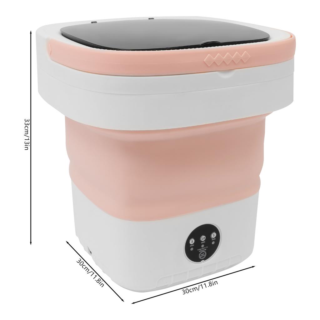 12L 110V Folding Washing Machine Mini Foldable Washer 36W Pure Copper Motor with 3 Wash Modes for Baby Clothes & Outdoor Laundry