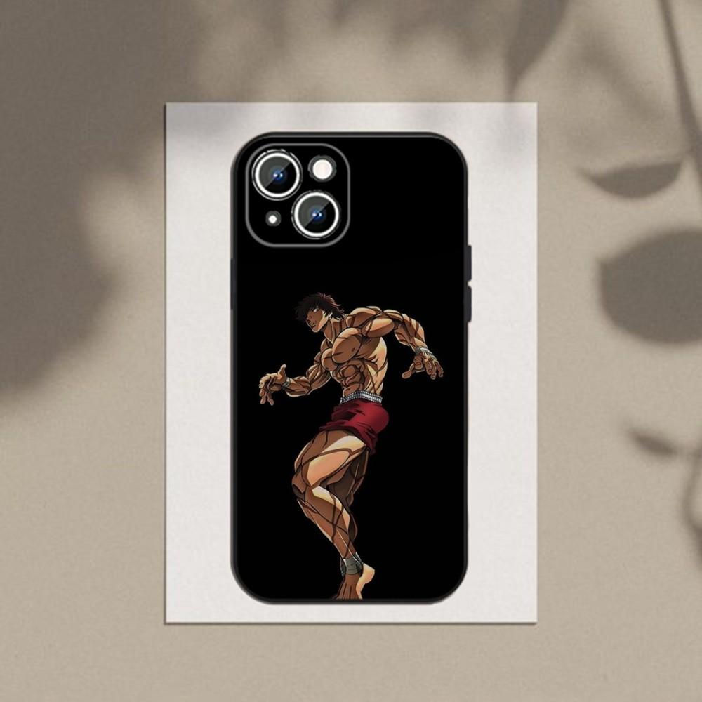 Anime B-Baki Hanma  Phone Case Phone Case For Apple iPhone 15,14,13,12,11,XS,XR,X,8,7,Pro,Max,Plus,mini Silicone Black Cover