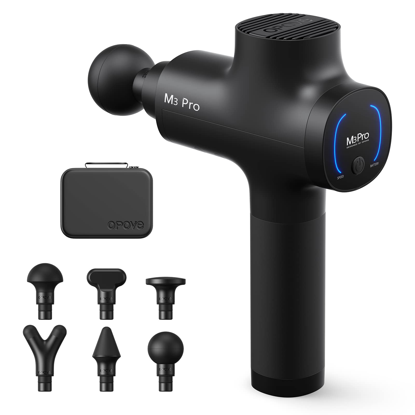 

opove M3 Pro 2 Myofascial Release 12mm Maximum 32kg 2600mAh x 6 Battery 5 Powerful Vibration 6 Handheld Japanese Instruction Manual Included Gun, чёрный