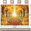 2D Whimsical Fall Pumpkin Rabbit Photography Background