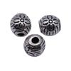 Floral Edge Spacer Beads Ornate Metal Small Hole Charms For Bohemian Beading Supplies