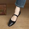 Fashion 2025 New Spring Genuine Leather Woman Shoes Pointed Toe Women Pumps Women Shoes Fashion Designs Mary Jane Laides Shoes Kid Suede