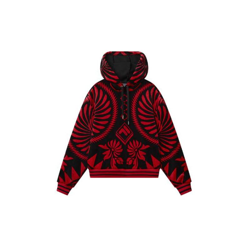 

FILA Color Block Casual Drawstring Hoodie Women hoodies F11W318202F-ZA S