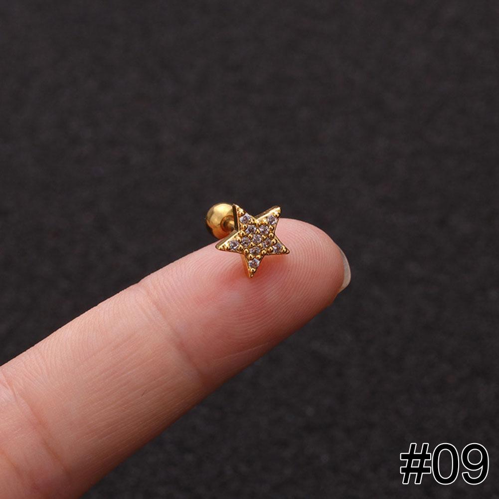 Women Simple Needle Pearl Gold Zircon Crown Stainless Steel Stud Earring Fashion Jewelry Eardrop Earrings