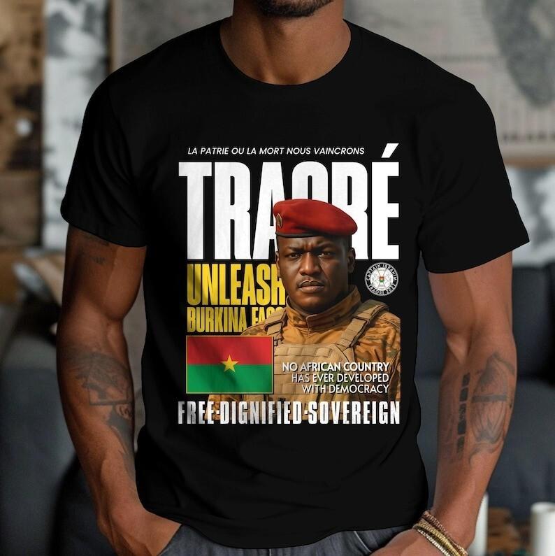 

Captain Ibrahim Traoré T-shirt Pan African Revolution Design Black Power Art Unisex T-Shirt L
