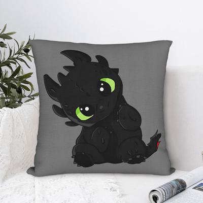 Cute Dragon Baby Toothless HTTYD Night Fury Pillowcase Polyester Cushion Cover Gift Pillow Case Cover Bedroom Zipper 45X45cm