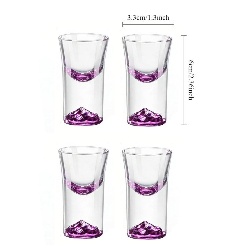 

Blue Purple Mountain High-Value Home-Use Premium Chinese Liquor Glasses Small Mountain-Shaped Baijiu Cups Best Gift Alcohol Set 10ml