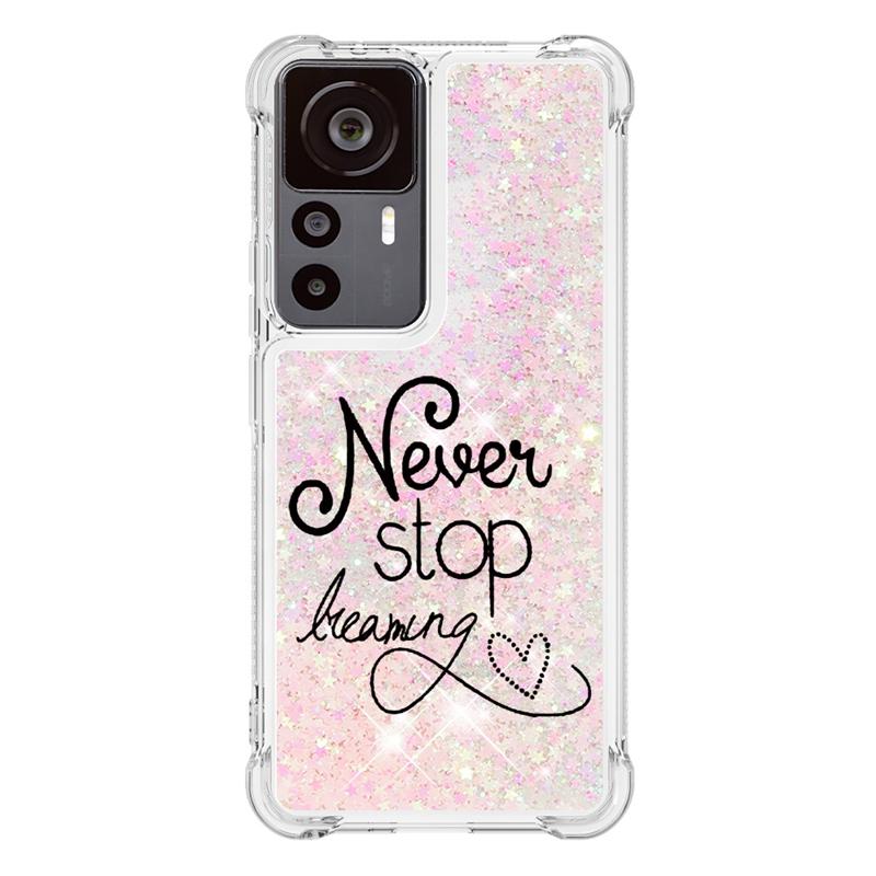 Pouzdro 12T Pro na Pro Coque Xiaomi 12T Pro Kryt Dynamické tekuté pouzdro s tekutým pískem Pro Funda Xiomi Xiaomi Mi 12T 12 T Pro Pouzdra na telefon