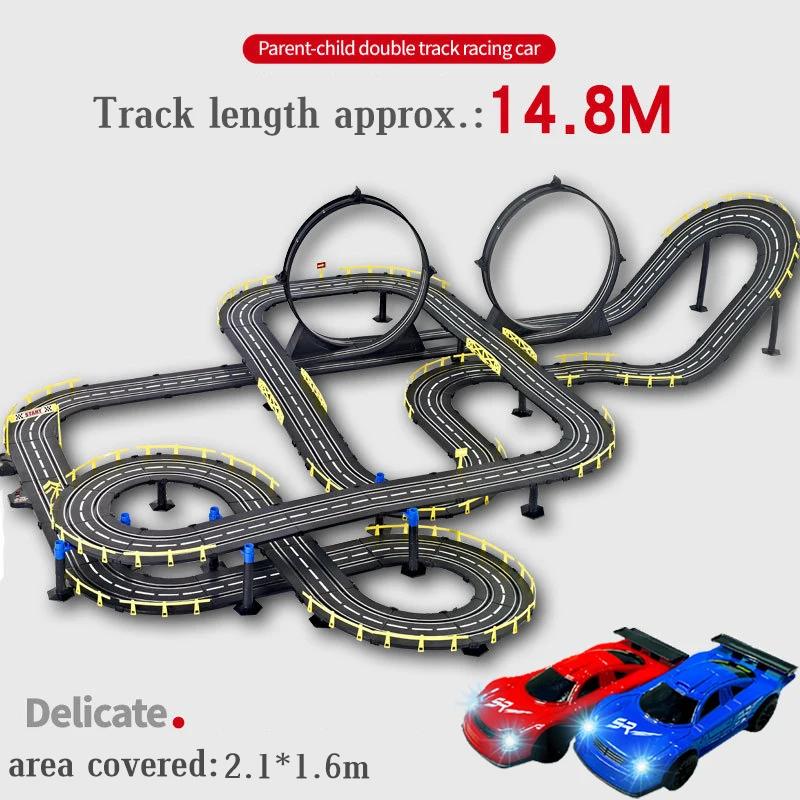 Electric 1/43 Rail Car Double Racing Track Toy Autorama Circuit Voiture Remote Control Car Electric Railway Slot Race Car Toy