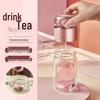 Women's Portable Tea Brewing Cup with Tea-Water Separation - Glass Tea Ceremony Gift, Office Mug with Printable Logo